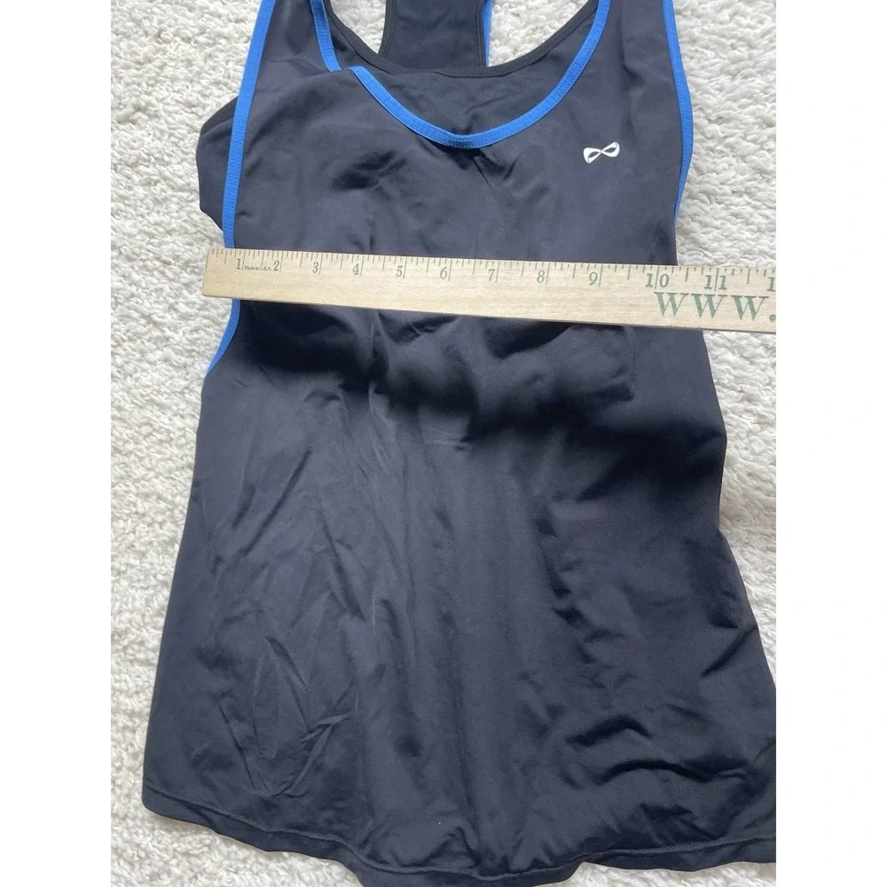 Infinity Flex Tank Bra Womens Small Black Blue - Picture 4 of 8
